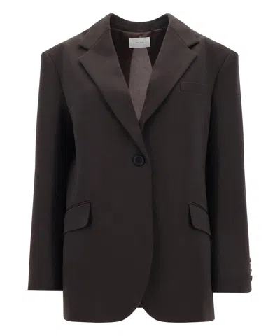 The Row Viper Blazer Jacket In Brown