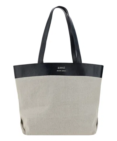 Ami Alexandre Mattiussi East West Tote Bag In Beige