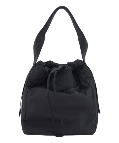 Ganni Tech Bucket Bag In Black