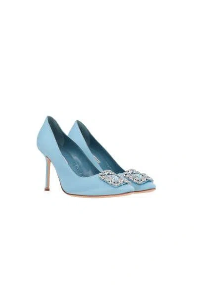 Manolo Blahnik Pumps In Light Blue