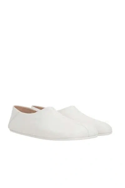 Mm6 Maison Margiela Flat Shoes In White