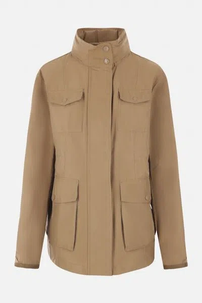 Moncler Coats In Light Brown