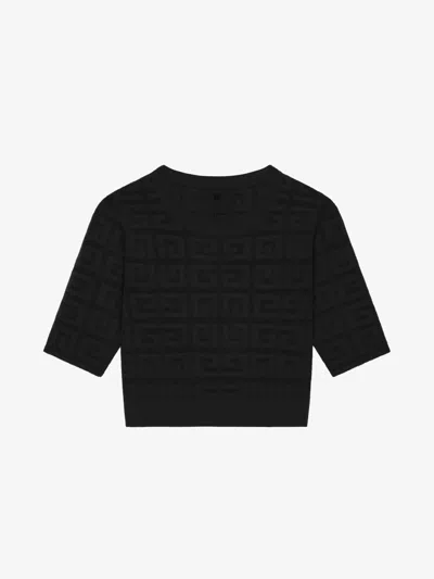 Givenchy Cropped Jumper In 4g Jacquard In Black