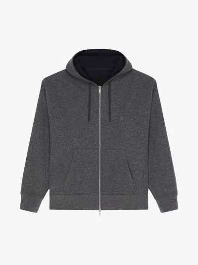 Givenchy Hoodie Ample En Laine Et Cachemire In Grey