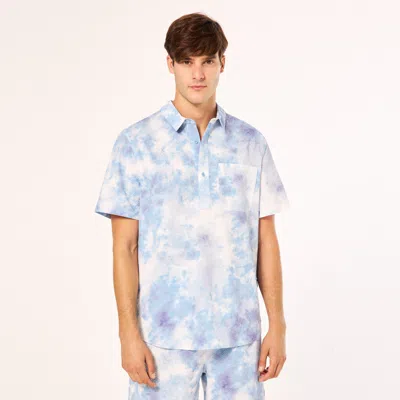 Oakley Deco Palms Rc Ss Button Down In Blue