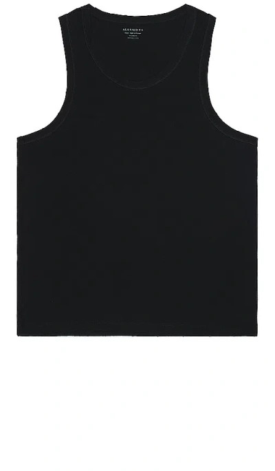 Allsaints Kendrick Cotton Tank In Jet Black