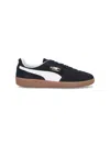 Puma Palermo Leather Sneaker In Black/feather Gray/gum