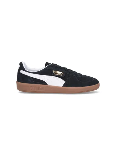 Puma Palermo Leather Sneaker In Black