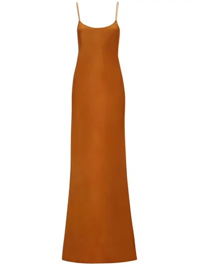 Victoria Beckham Cami Maxi Dress In Orange
