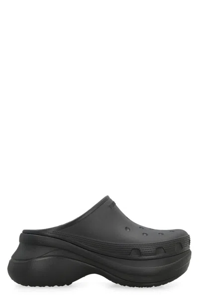 Balenciaga Crocs™ Rubber Slip-on In Black