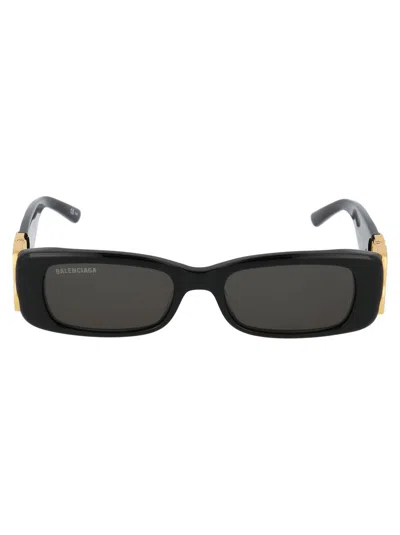 Balenciaga Sunglasses In 001 Black Gold Grey