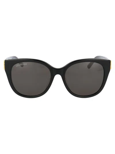 Balenciaga Bb0103sa Sunglasses In 001 Black Gold Grey