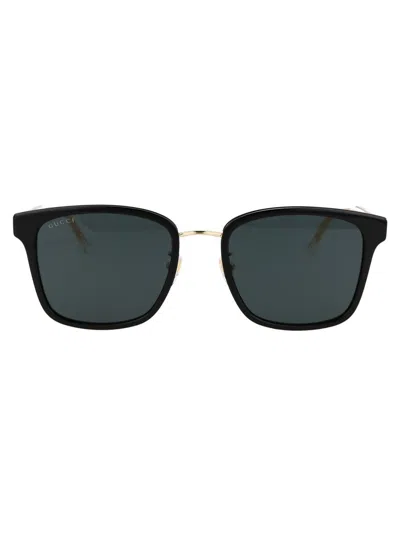 Gucci Gg0563skn Sunglasses In 001 Black Crystal Grey