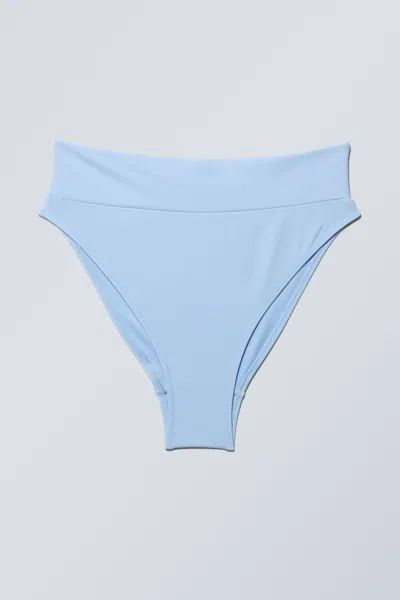 Weekday Heat High Waist Bikini Bottoms In Blue