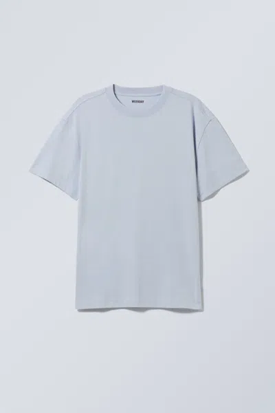 Weekday Oversized Heavyweight T-shirt In Blue