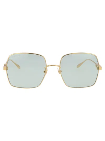 Gucci Sunglasses In 003 Gold Gold Green