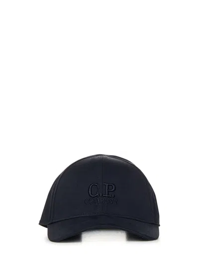 C.p. Company Logo Embroidered Baseball Cap In Blue