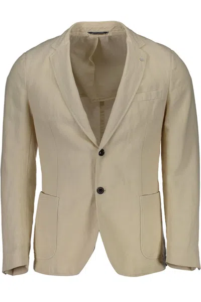 Gant Beige Cotton Jacket In Neutral