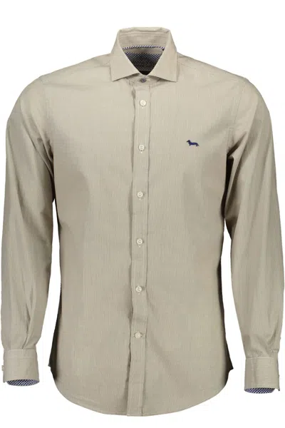 Harmont & Blaine Beige Cotton Shirt In Gray