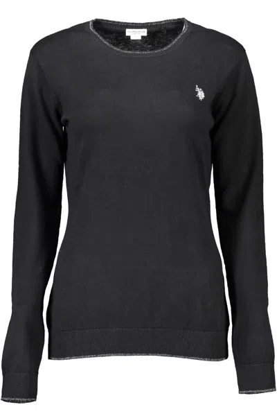 U.s. Polo Assn Black Cotton Sweater