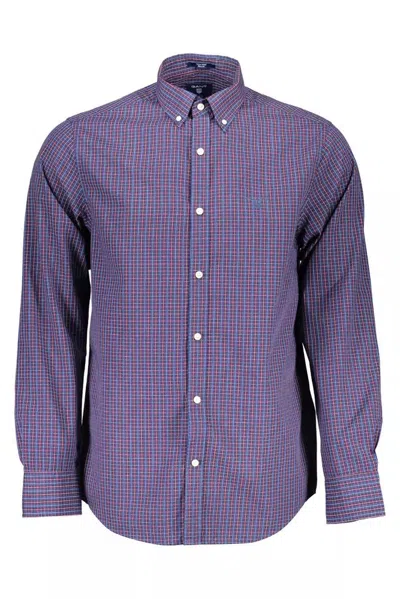 Gant Blue Cotton Shirt In Purple