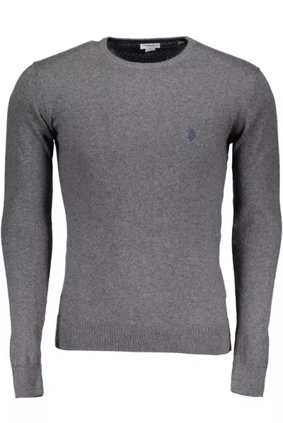 U.s. Polo Assn Gray Cotton Sweater In Grey