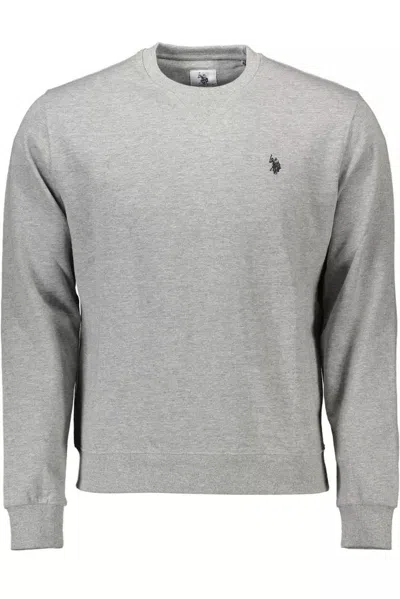 U.s. Polo Assn Gray Cotton Sweater In Multi