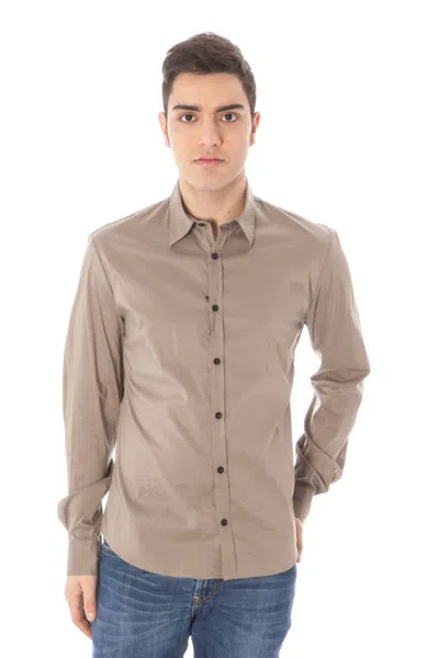 Costume National Green Cotton Shirt In Neutral