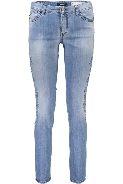 Just Cavalli Light Blue Cotton Jeans & Trouser