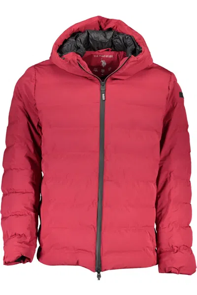 U.s. Polo Assn Pink Elastane Jacket In Red