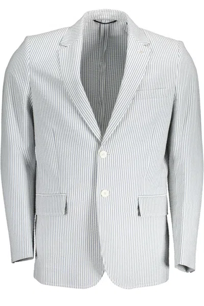 Gant White Cotton Jacket In Neutral