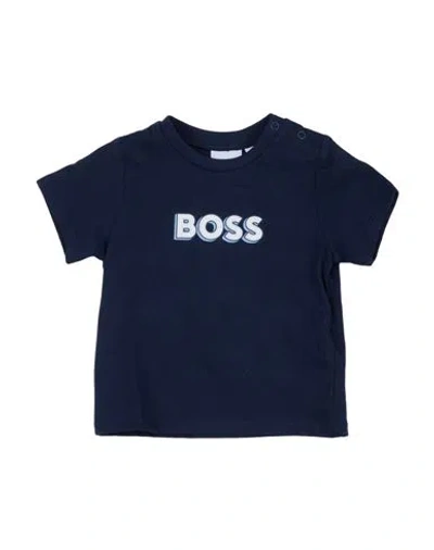 Hugo Boss Blue T-shirt For Baby Boy With White Logo