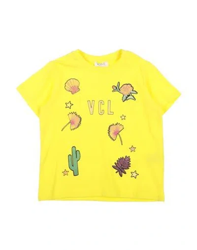 Vicolo Babies'  Toddler Girl T-shirt Yellow Size 6 Cotton, Elastane
