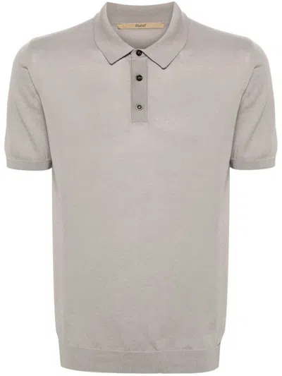 Roberto Collina Short Sleeves Polo Clothing In Grey