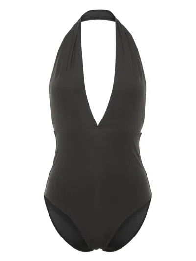 Totême Halterneck Swimsuit Clothing In Grey