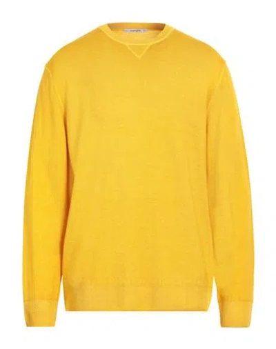 Kangra Man Sweater Yellow Size 40 Cotton In Mandarin