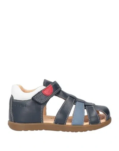 Geox Baby Boys Blue Leather Sandals