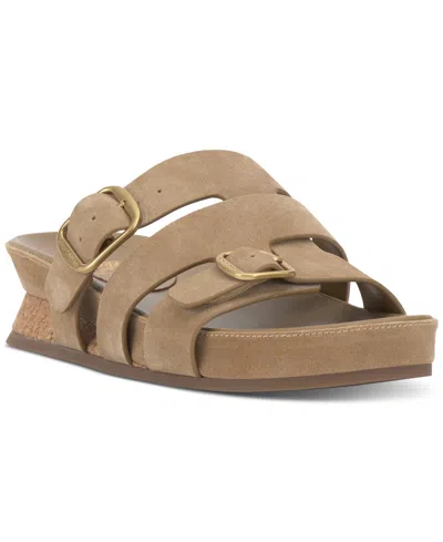 Vince Camuto Freoda Slide Sandal In New Tortilla Silky Suede