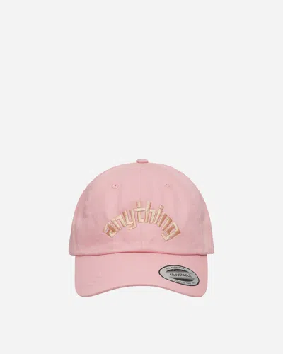 Anything Curved Logo Dad Hat In Pink