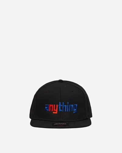 Anything Speedball Logo Flat Brim Hat In Black