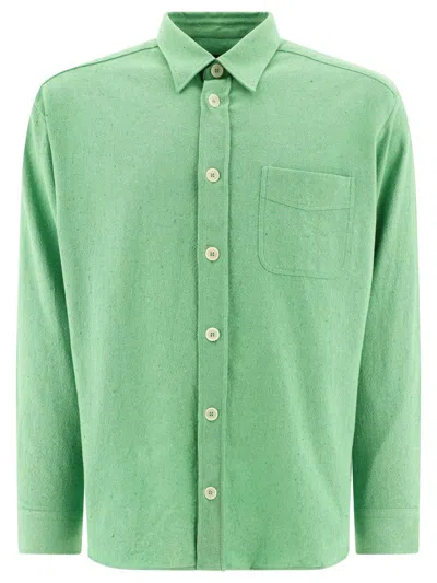 Apc A.p.c. "aston" Overshirt Jacket In Green