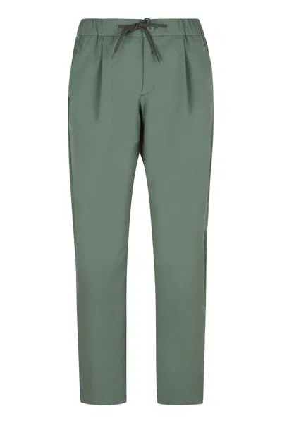 Herno Technical Fabric Trousers In Green