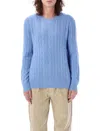 Polo Ralph Lauren Cable-knit Cashmere Jumper In New Litchfield Blue