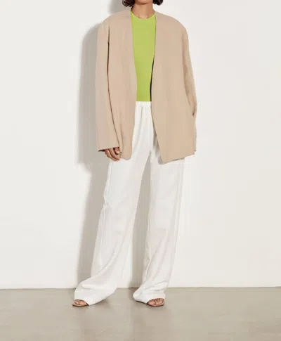 Enza Costa Twill Belted Jacket In Clay In Grey