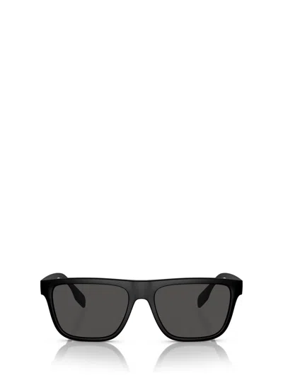 Burberry Eyewear Logo-print Square-frame Sunglasses In Matte Black