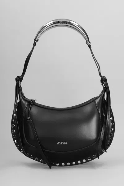 Isabel Marant Oskan Leather Shoulder Bag In Black