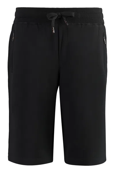 Dolce & Gabbana Cotton Bermuda Shorts In Black