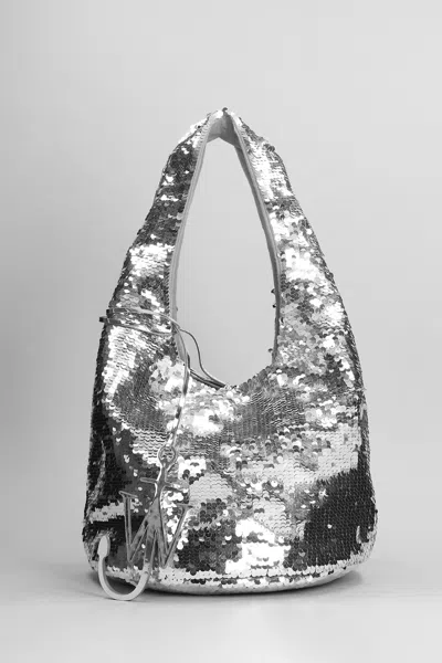 Jw Anderson Sequin Hand Bag In Silver Pvc