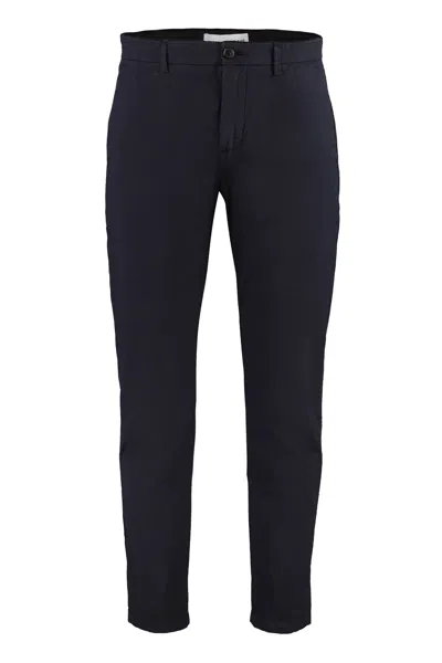 Department Five Prince Stretch Cotton Chino Trousers In Blue