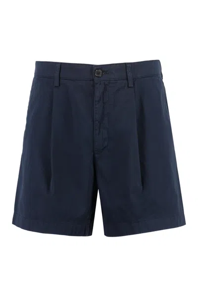 Department Five Cotton Bermuda Shorts In Blue
